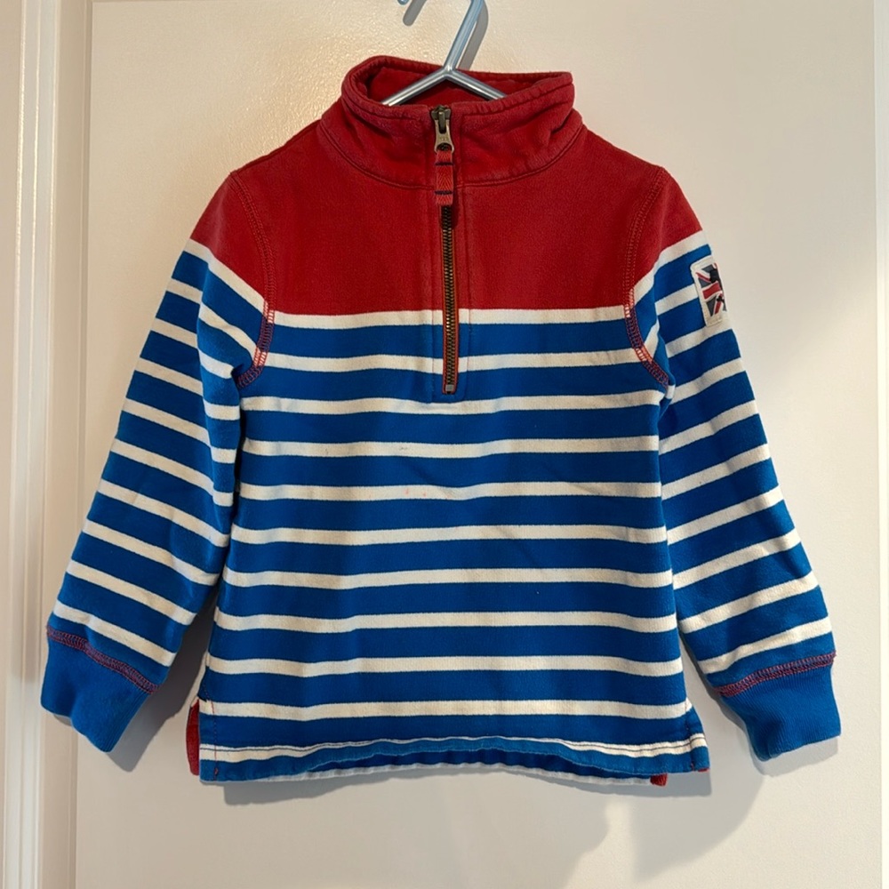 Boys’ Mini Boden Striped Sweatshirt, Size 2-3Y
